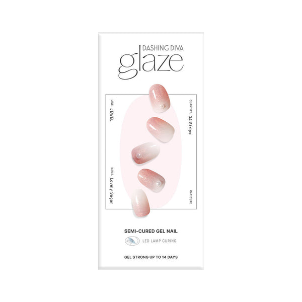 Glaze Semi-Cured Gel Nail: ZMJA048N_CN Lovely Sugar