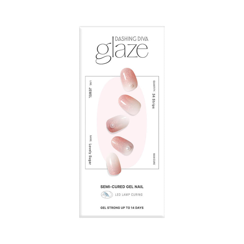 Glaze Semi-Cured Gel Nail: ZMJA048N_CN Lovely Sugar