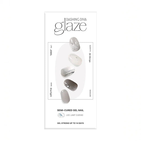Glaze Semi-Cured Gel Nail: ZMJA049N_CN Starlight