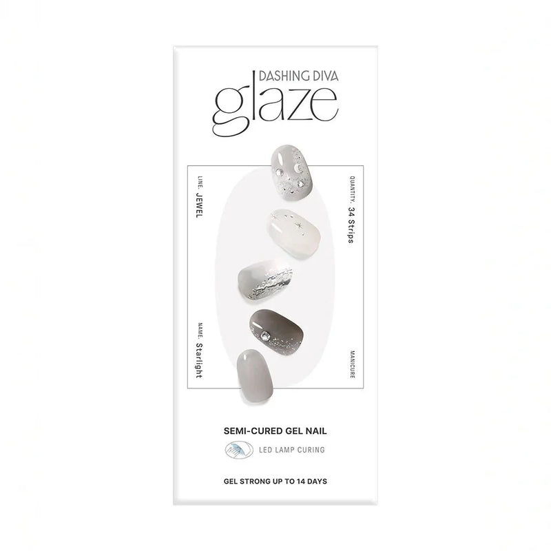 Glaze Semi-Cured Gel Nail: ZMJA049N_CN Starlight