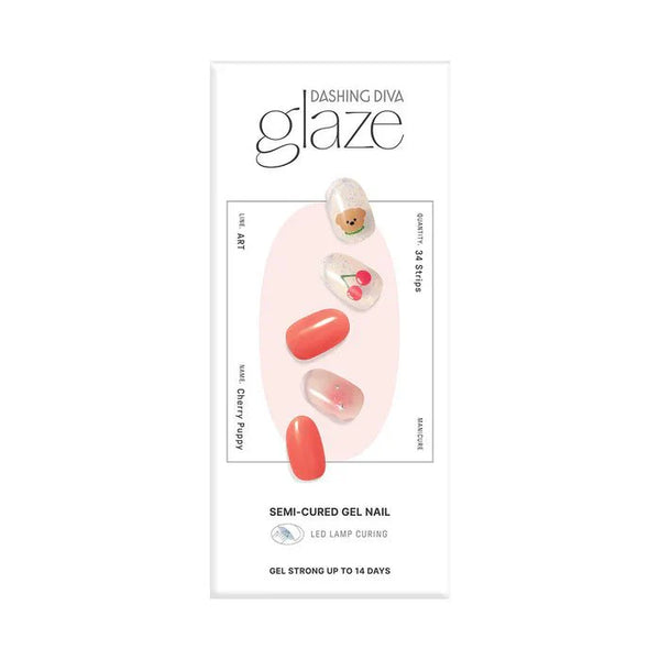 Glaze Semi-Cured Gel Nail: ZMA420N Cherry Puppy
