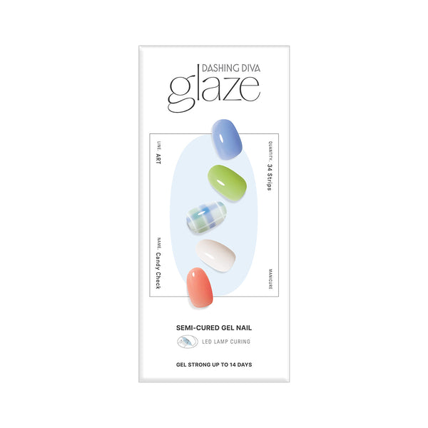 Glaze Semi-Cured Gel Nail: ZMA423N Candy Check