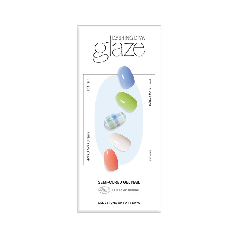 Glaze Semi-Cured Gel Nail: ZMA423N Candy Check