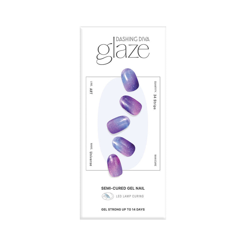 Glaze Semi-Cured Gel Nail: ZMA438N Universe
