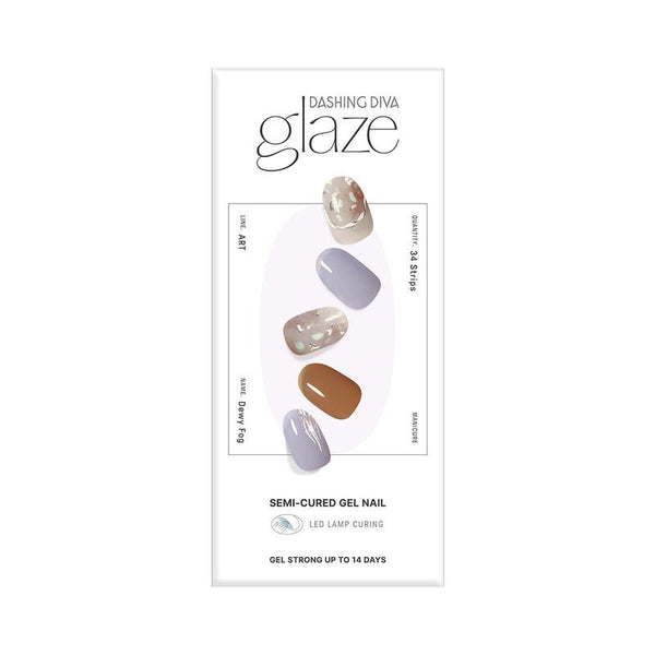 Glaze Semi-Cured Gel Nail: ZMA439N Dewy Fog