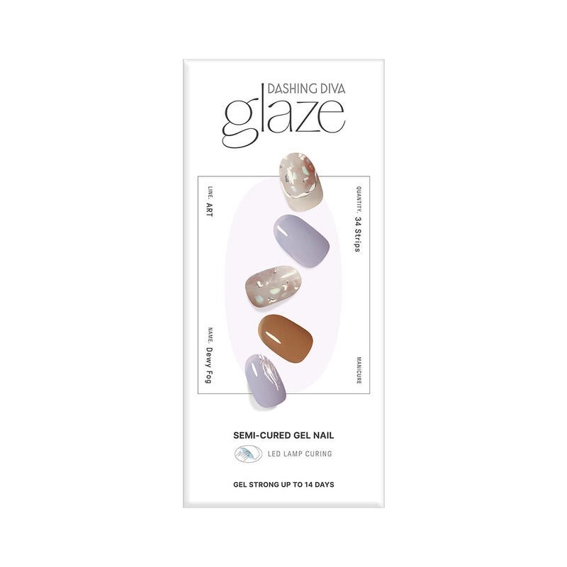 Glaze Semi-Cured Gel Nail: ZMA439N Dewy Fog