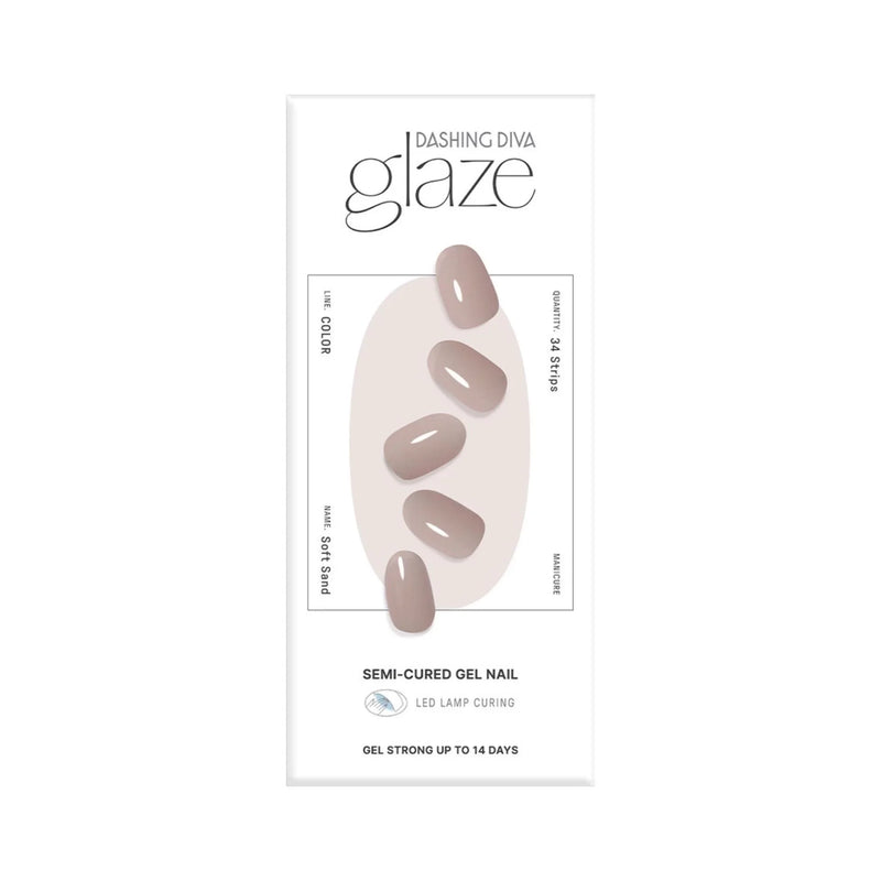 Glaze Semi-Cured Gel Nail: ZMC230N Soft Sand