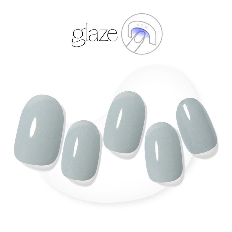 Glaze Semi-Cured Gel Nail: ZMC232N Soft Blue