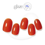 Glaze Semi-Cured Gel Nail: ZMC233N Brick Red Syrup