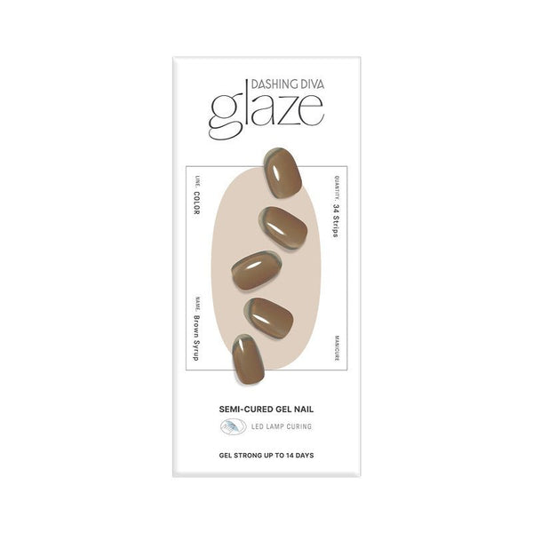 Glaze Semi-Cured Gel Nail: ZMC234N Brown Syrup