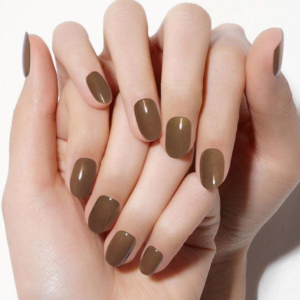 Glaze Semi-Cured Gel Nail: ZMC234N Brown Syrup