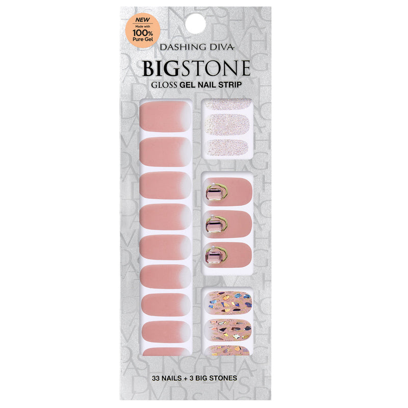 Big Stone Gloss Gel Nail Strip: GVP115B - Dashing Diva - Soko Box