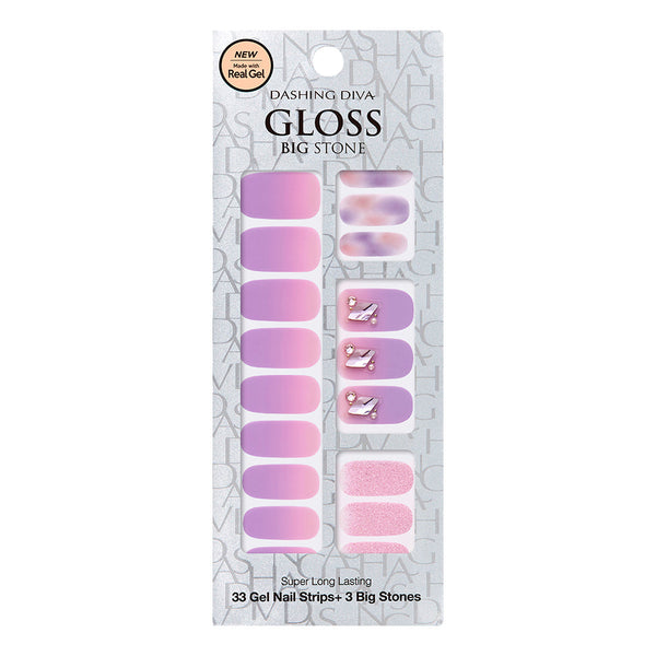 Big Stone Gloss Gel Nail Strip: GVP168B
